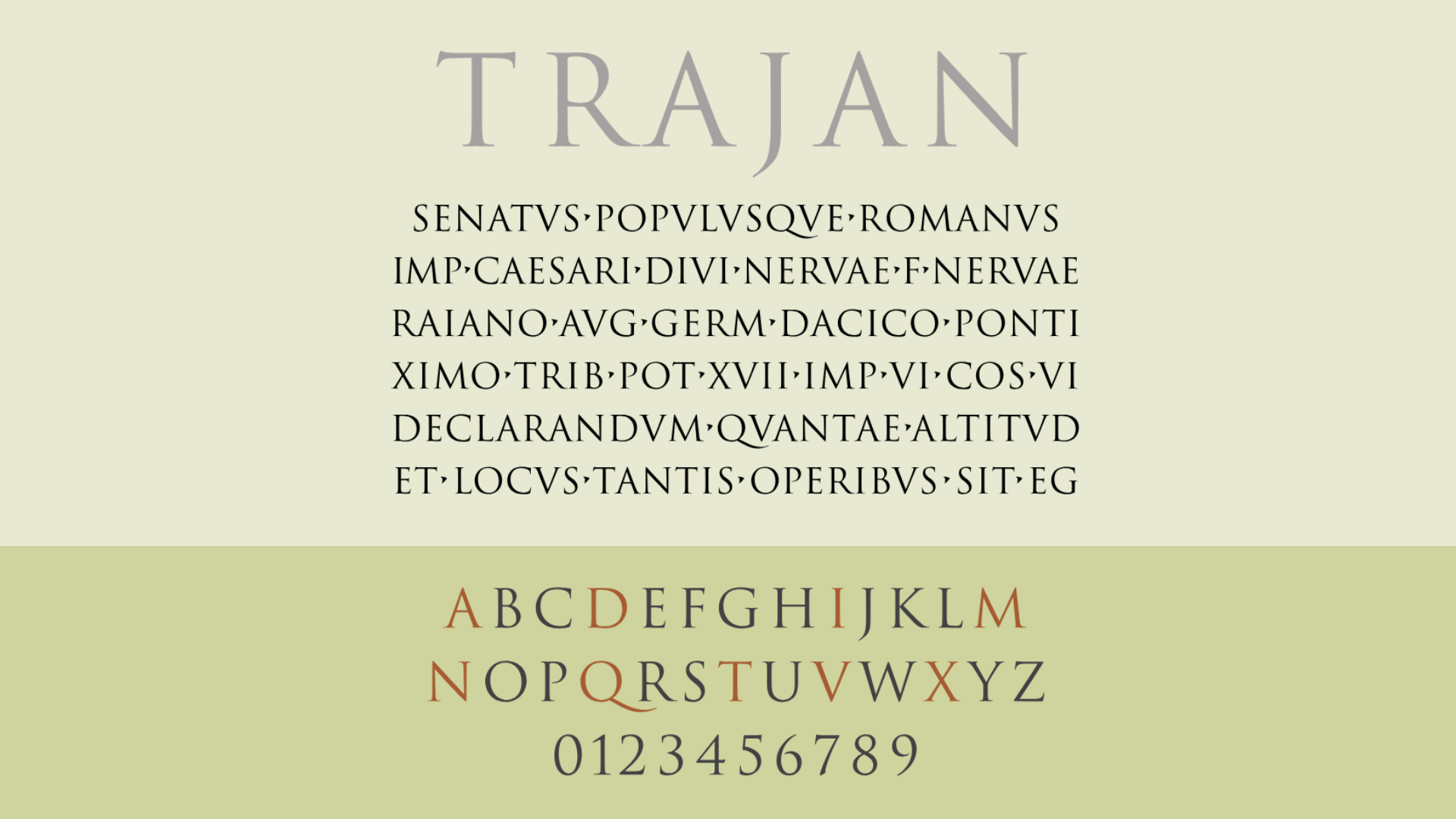 Trajan Font Trajan Font