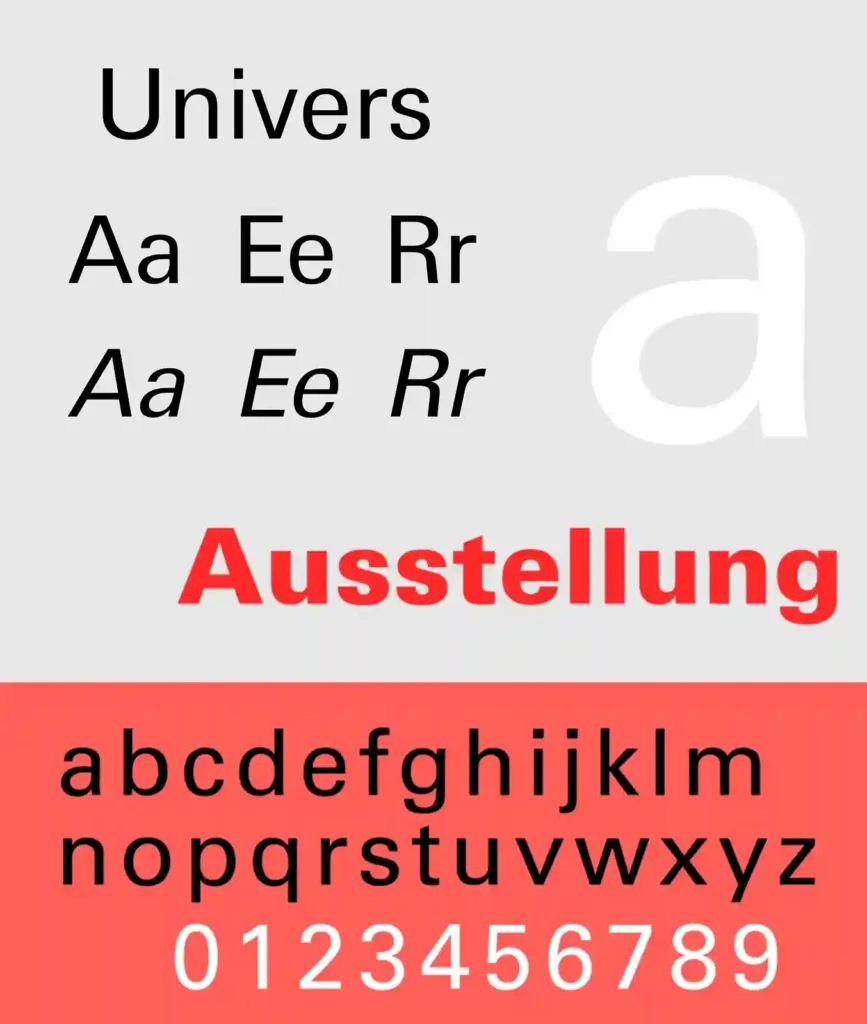Univers Font Univers Font