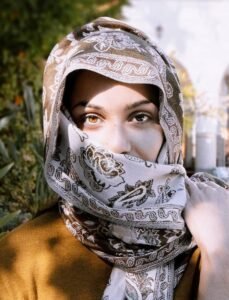 Desain hijam motif floral Desain hijam motif floral