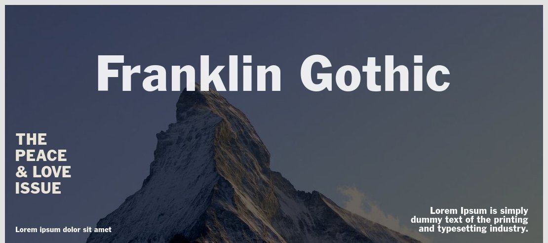 Franklin Gothic Font Family - Font Bold Terbaik Franklin Gothic Font Family - Font Bold Terbaik