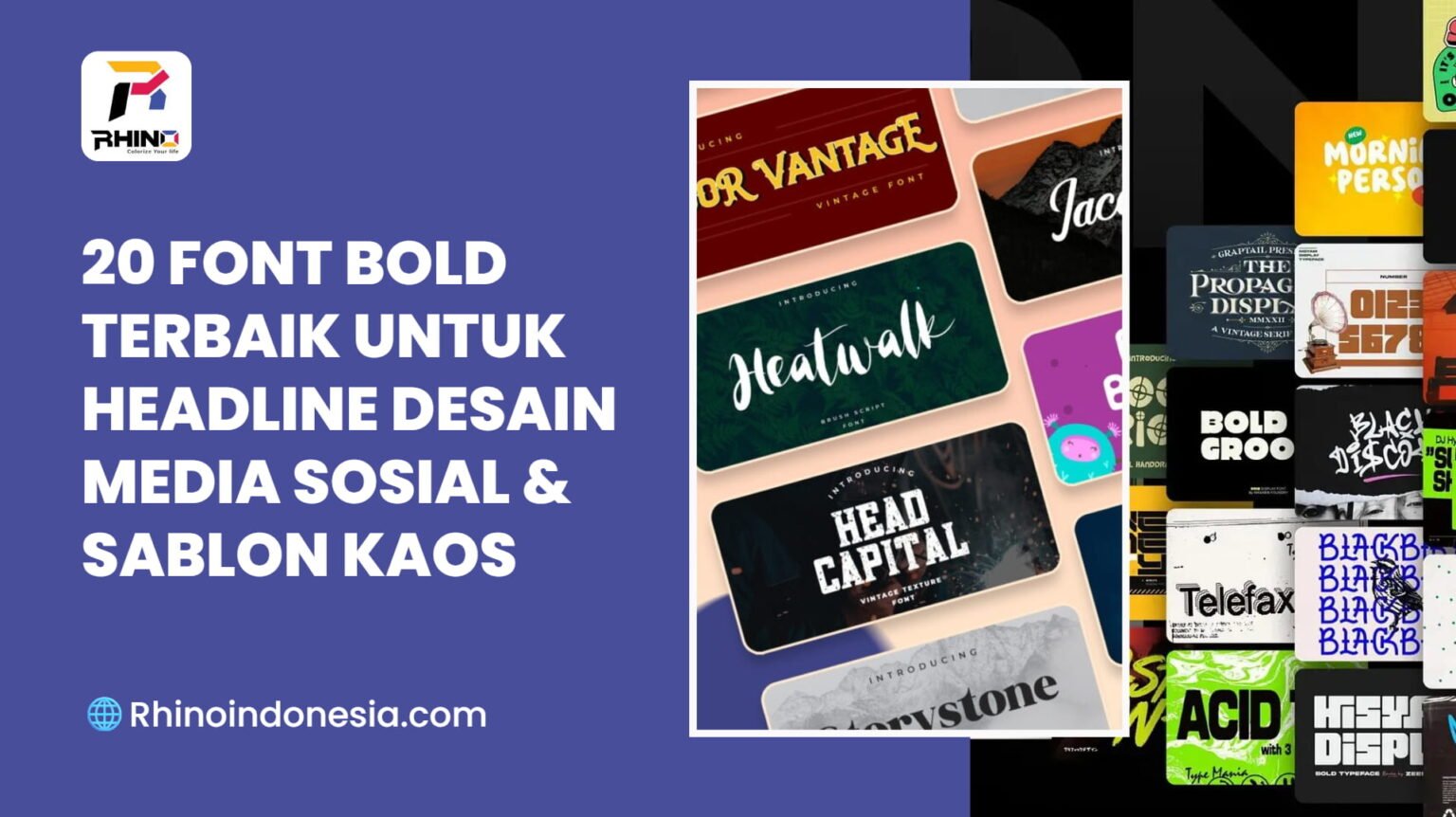 Font Bold Terbaik Desain Media Sosial Sablon Kaos Tipografi Modern Font Headline