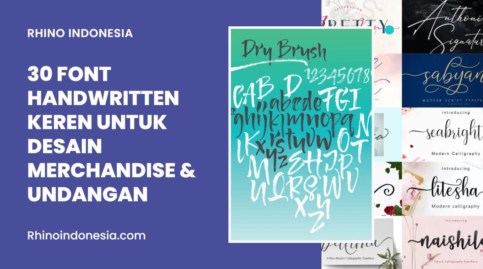 30 Font handwritten Keren untuk Desain Merchandise & Undangan Custom