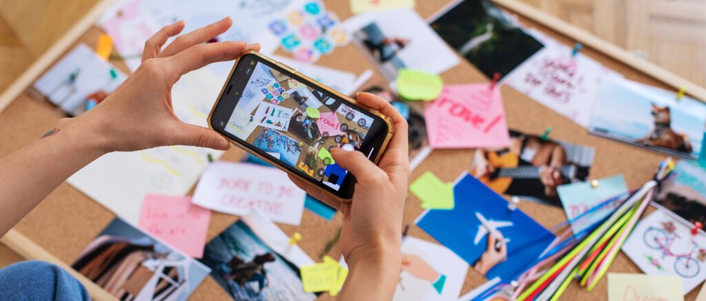 Woman Creating Their Own Vision Board