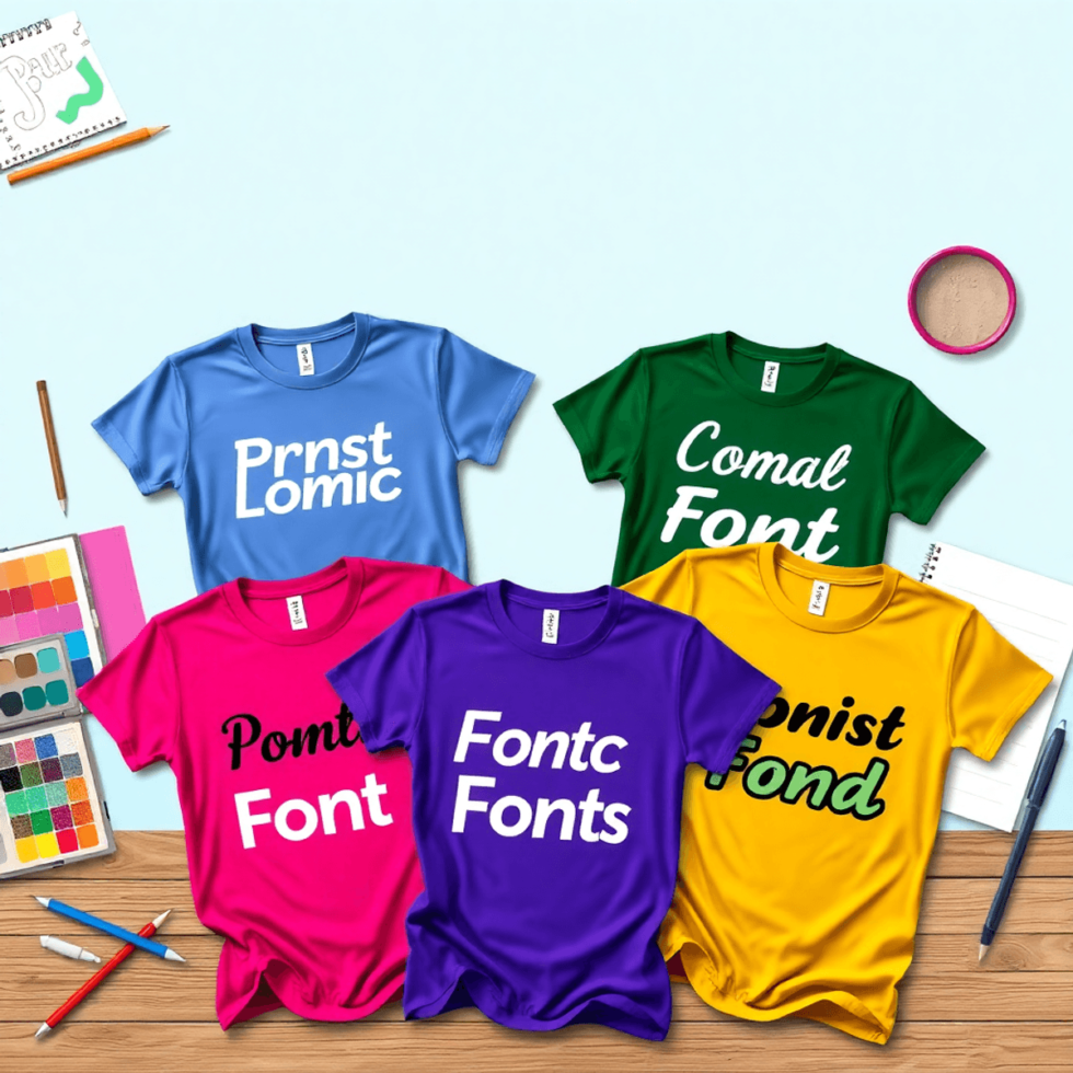 12 Font Gratis untuk Desain Kaos yang Bisa Kamu Coba Kaos Berwarna Warni Yang Menampilkan Berbagai Jeni 33210983 191f 4cb8 806b E2ebe07eb5db 980x980 1