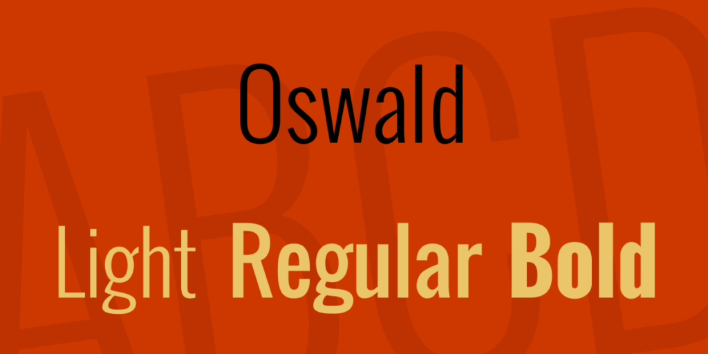 Oswald Font 1 Large